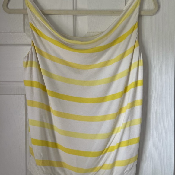 Cabi draped striped tank top XS yellow striped - Picture 6 of 6